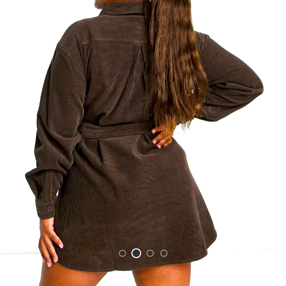 Chocolate Cord belt Shirt Dress